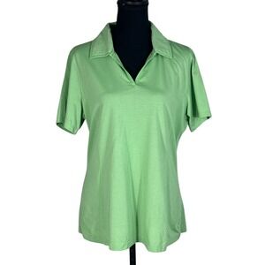 Cutter & Buck Women's‎ Golf Polo Shirt Short Sleeve Collared Green Athletic Sz L